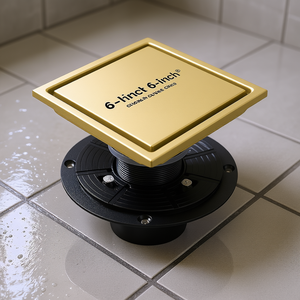 Drenaje de Ducha Cuadrado de 6 Pulgadas, 6-Limet, Pulido, Anticorrosión, Diseño Moderno, para Uso en Baños - Product Image 2