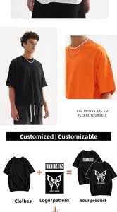 เสื้อยืดพิมพ์ลายโอเวอร์ไซส์ หนัก 340 กรัม ผ้าคอตตอน 100% สำหรับผู้ชายและผู้หญิง สั่งทำได้ เป็นมิตรต่อสิ่งแวดล้อม - Product Image 4
