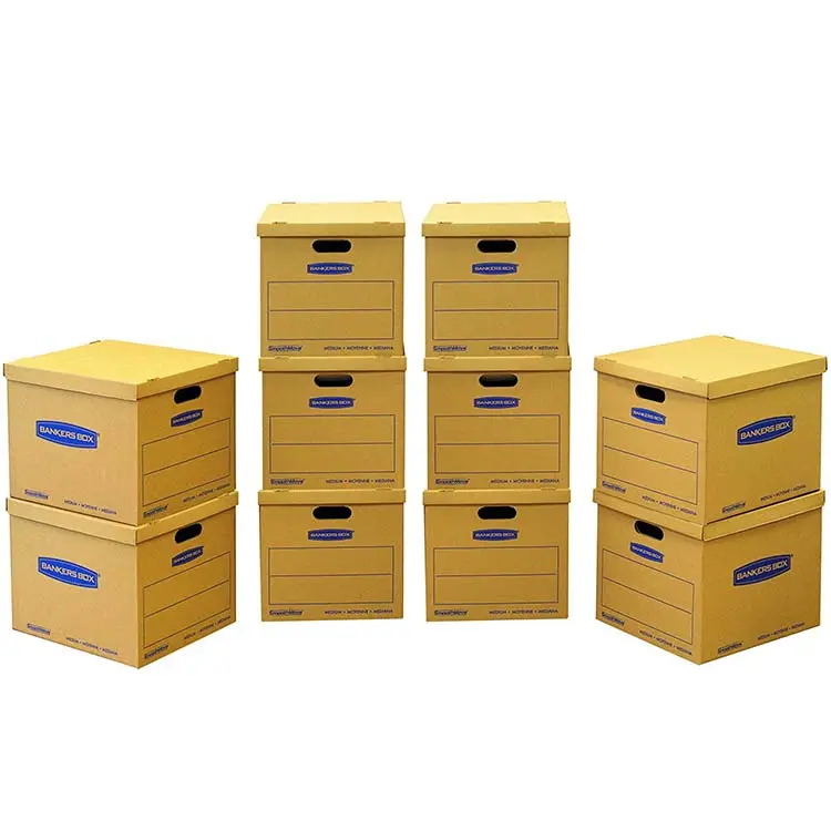 Hot Koop Groothandel Logo Ontwerp Mailing Verpakking Verzending 5 Layer Brown Kartonnen Moving Golfkarton Doos