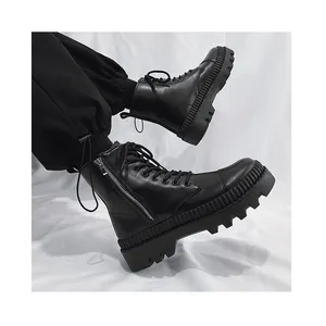 New fashion winter affordable chelsea boots men custom warm men black boots