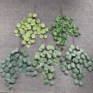 Bouquet de feuilles d'eucalyptus simulées Mu Jinxi, branche unique, fleur en soie, verdure artificielle pour la décoration de la maison et des mariages - Product Image 1