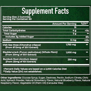 GMP Quality Factory Alta calidad Diseño libre Vitaminas y minerales esenciales Vegan Friendly Sea Moss Gummy - Product Image 2