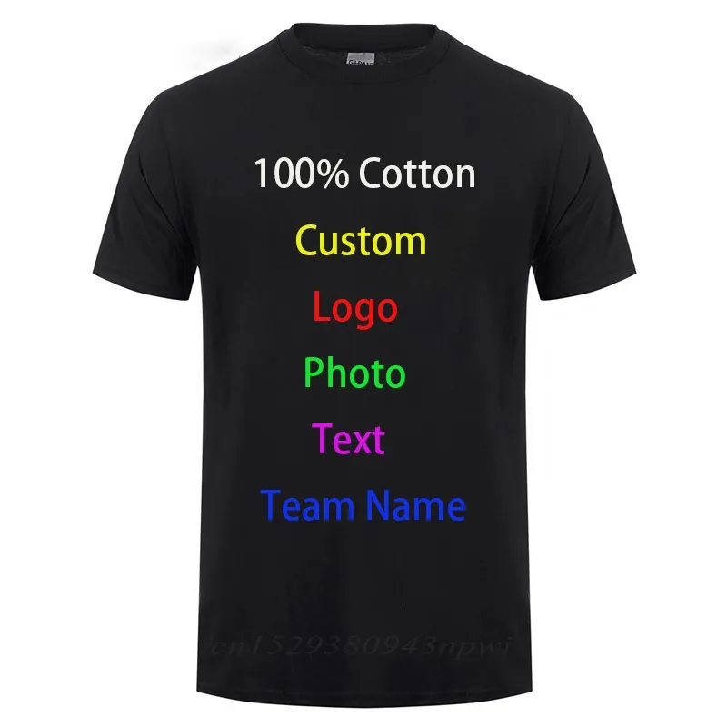 100% Cotton T Áo Sơ Mi Nam Tùy Chỉnh Văn Bản Tự Làm Biểu Tượng Thiết Kế Của Riêng Bạn Ảnh In Đồng Phục Công Ty Đội Trang Phục Quảng Cáo T-Shirt