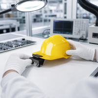 Caméra de sécurité intelligente 1080P à double objectif, enregistreur vidéo monté sur casque pour l'inspection sur site de construction