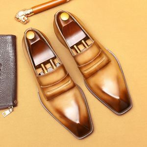 Chaussures décontractées et habillées pour hommes en cuir pleine fleur de haute qualité, à lacets, légères, respirantes, en cuir véritable, style mocassins, pour toutes occasions - Product Image 1