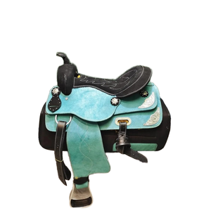 Classic Quality Handmade Synthetic Western Barrel Racing Trail Equestrian Horse <b>Saddle</b> Tack, Free Matching Headstall, Breast - Product Image 1