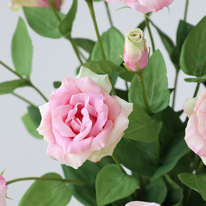 Fleur artificielle de Lisianthus en soie à 2 têtes, décorative romantique pour la maison et les mariages, haute simulation, durable - Product Image 4