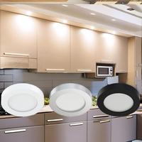 Lampes LED encastrables en aluminium réglables pour armoires - Interrupteur à capteur, design moderne, CCT 2700K/4100K/6000K, Ra90, dimmables, homologuées ETL, pour cuisine
