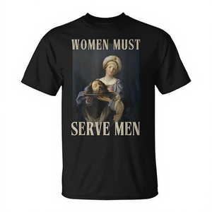 Camiseta para mujer Must Serve Men, color negro, corte clásico, unisex - Product Image 2