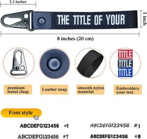 Bsbh พวงกุญแจนกอินทรีสายคล้องข้อมือไนลอนสายคล้องคอโลโก้แบบถักสั้น - Product Image 2