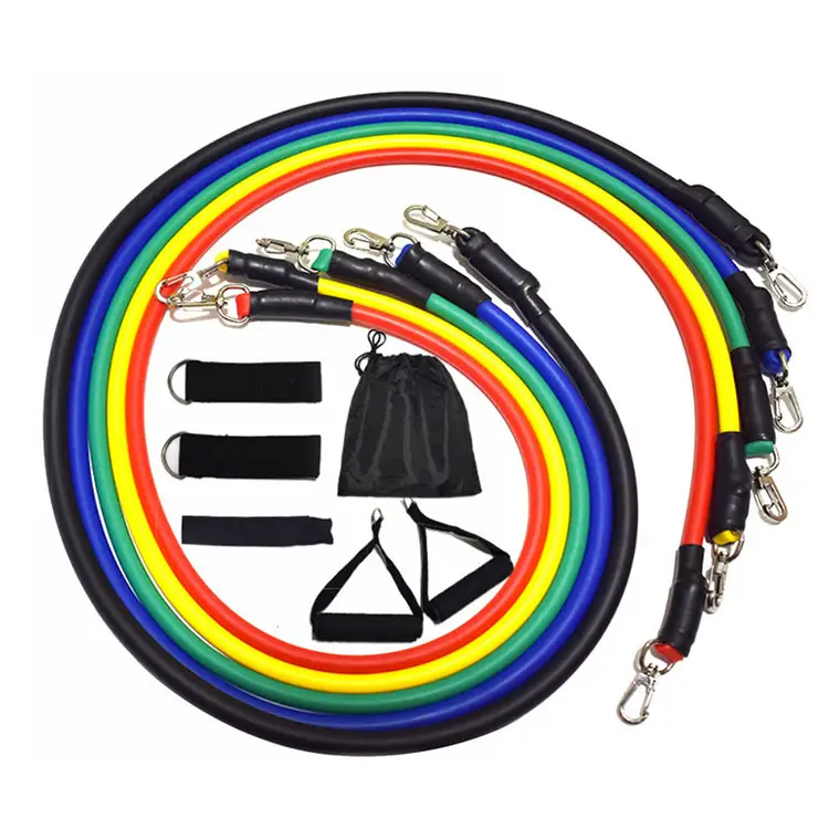 Oem Aangepaste Logo Nieuwe Sport Fitness Gym Oefening Apparatuur Rubber Buis Set Resistance Bands Voor Sterkte Building