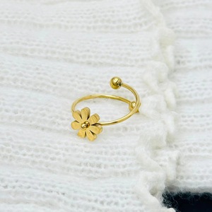 Anello in Acciaio Inossidabile Dorato 18K per Donne, Design Aperto Regolabile, Numeri Romani Semplici, Motivo Girasole, Regalo di <span class=keywords><strong>Nozze</strong></span> - Product Image 5