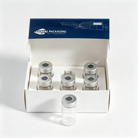 Boîtes en carton pliables pour flacons de 2 ml et 3 ml avec insert en plastique pour sérum cosmétique et soins de la peau de marque