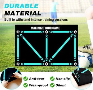 Juego de Tapetes de Entrenamiento de Fútbol para Práctica de Agilidad en Interiores, con Logotipo Personalizable, Antideslizante, para Niños - Product Image 4