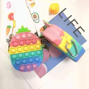 Sac à main portable en silicone en forme de fruit, sac à bandoulière, sac à main, jouet sensoriel, mini sac pour enfants - Product Image 5