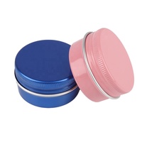 30ml 1 oz vide petit rond argent noir blanc or rose bleu pot en aluminium baume à lèvres stockage en aluminium conteneur en fer blanc boîte