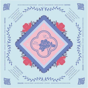 Tapis de mahjong américain antidérapant en caoutchouc - Silencieux et durable, motif floral pivoine pastel avec guide des règles du jeu - Product Image 6
