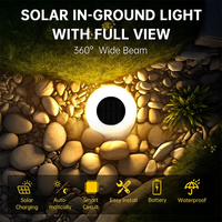 Nouvelle lampe LED solaire étanche en plastique pour jardin extérieur, style pastoral, décoration au sol et murale, lumière souterraine