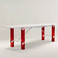 Bureau design détachable de style Bauhaus en bois de bouleau marine, long plan de travail minimaliste pour ordinateur, modèle 20260410T