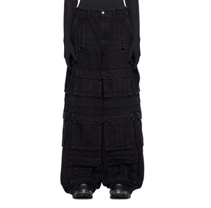 Menbwhite <span class=keywords><strong>pantaloni</strong></span> Cargo oversize per adolescenti giovani uomini angosciati <span class=keywords><strong>bianchi</strong></span> ricamati intrecciati India a buon mercato per gli utenti di cinture da carpentiere - Product Image 1