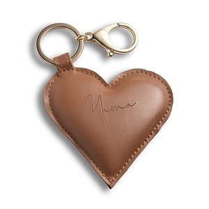 Bolso Mini de Cuero PU con Forma de Corazón Marrón Vintage de Marca de Diseñador, con Llavero - Product Image 3