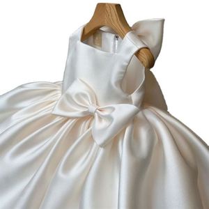 2-12 bambini matrimonio fiori ragazze 'abiti <span class=keywords><strong>bianco</strong></span> fiocco bambina bambina principessa festa di compleanno sera grandi ragazze vestito a fiori - Product Image 1