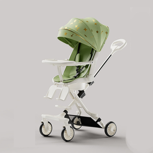 Luxueux 4-en-1 poussette pour bébé pliable systèmes de voyage multifonctions avec ceinture de sécurité pour l'âge de 3 ans - Product Image 2