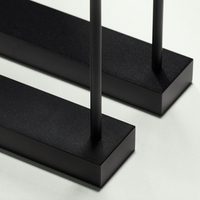 Support de boucles d'oreilles en métal noir mat, minimaliste, en forme de T, avec base lourde, accessoires de bijouterie pour emballage de vente au détail