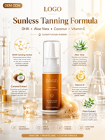 Spray autobronzant sans soleil, mousse bronzante ultra foncée, gouttes bronzantes, produits de bronzage corporel professionnels pour la maison et le salon, approvisionnement et exportation