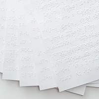Papier d'entraînement au braille Bloc-notes en plastique Braille Outil d'apprentissage scolaire Matériel d'apprentissage des personnes aveugles