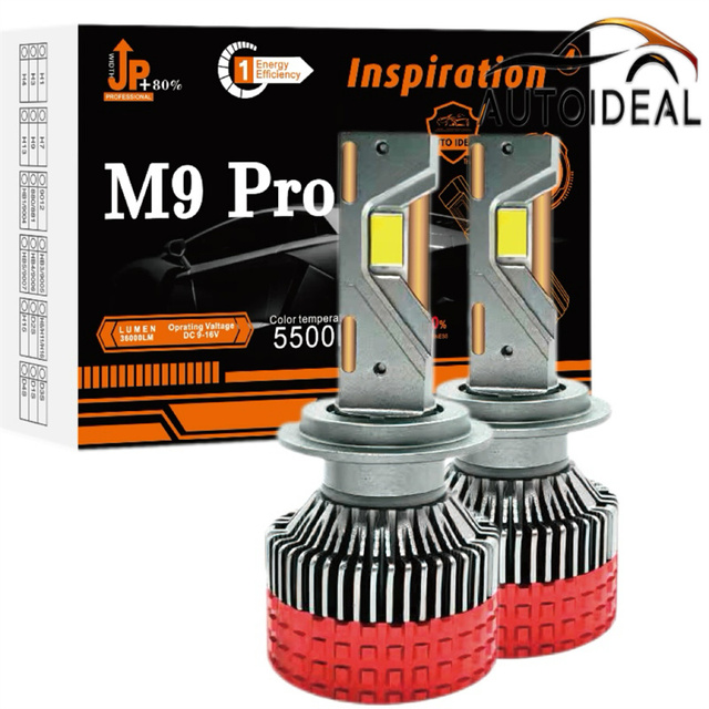 M9 PRO 4575chips  Car Headlight 9005 9006 H4 H7 H11 260w 9000lm High Power Led Headlight Bulbs for  F30