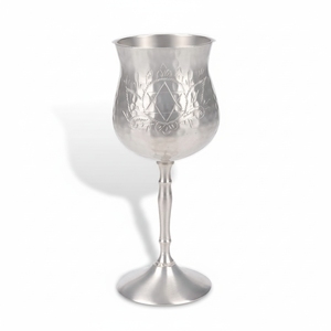 Juego de Copas Kiddush Personalizadas en Níquel Pulido Esmaltado, de Alta Calidad, Modernas y Lujosas, con Bandeja para Copas de Vino Judaiicas, Elegantes - Product Image 1