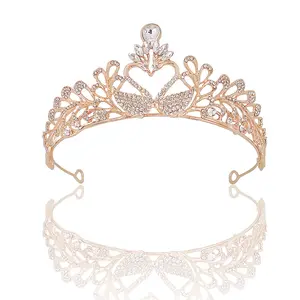 2021 newest design birthday party wedding bridal crown tiara animal shape gemstones tiara for women