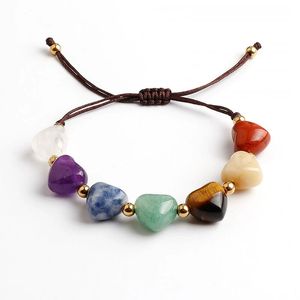 <span class=keywords><strong>Bracelet</strong></span> à perles <span class=keywords><strong>7</strong></span> <span class=keywords><strong>chakras</strong></span> avec améthyste, œil <span class=keywords><strong>de</strong></span> <span class=keywords><strong>tigre</strong></span>, aventurine verte, cœur, <span class=keywords><strong>bracelet</strong></span> tendance, collier pour l'amour - Product Image 1