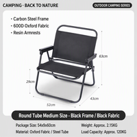 Chaise pliante ergonomique à dossier haut, portable, pour le camping en plein air, le jardin, siège rembourré en maille respirante, pêche, pique-nique, patio, voyage