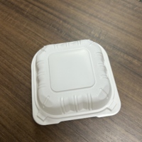 Contenants alimentaires à couvercle rabattable en MFPP blanc de 9 pouces, directement de l'usine, boîtes à emporter jetables pour le déjeuner