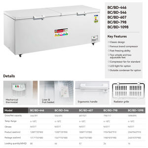Морозильная камера-холодильник с двумя дверцами, компактная, тихая, легко чистится, объемом 450 мл, 550 мл, 600 мл, 800 мл, 1000 литров, для дома и офиса. - Product Image 6