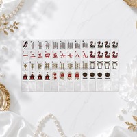 Tuiles de Mahjong américaines gravées sur mesure en acrylique AvaAcrylic Factory, design Dragon Blanc Oriental, pour soirée de jeu en famille, cadeau