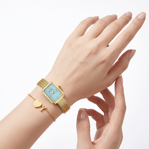 ชุดนาฬิกาข้อมือแฟชั่นควอตซ์สำหรับผู้หญิงขายดีอันดับต้นๆ ชุดนาฬิกาข้อมือหรูหราสำหรับสุภาพสตรี นาฬิกาข้อมือทรงเหลี่ยมขนาดเล็กสำหรับผู้หญิง - Product Image 6