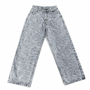 Mavi Takım Üreticisi Figürlü Denim Erkek Pantolonu Düz Kesim Y2K Marka Logolu Yüksek Kalite %100 Pamuk Erkek Kot Pantolonu - Product Image 1