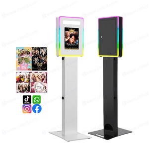 2023 New Salsa hình bầu dục vuông faceplate Photo Booth gian hàng kiosk photobooth vỏ 10.2 10.5 10.9 11 12.9 inch iPad Photo Booth máy - Product Image 1