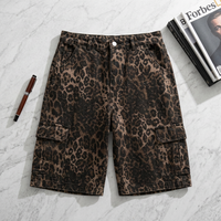 Shorts décontractés en toile tissée imperméable, respirant et écologique, avec taille élastique unie, poches et taille mi-haute, style cowboy