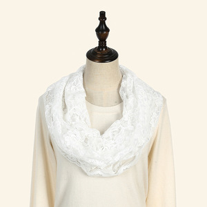 Cape de mariage blanc ivoire 2026, châle en dentelle pour femmes musulmanes, écharpe, mantilles de mariée pour mariage en église, voile en dentelle <span class=keywords><strong>catholique</strong></span> - Product Image 4