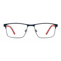 Gafas Ópticas Modernas Ligeras de Metal en Dos Tonos con Bisagras Flexibles para Lectura, para Hombres, Uso Diario en Oficina y Computadora