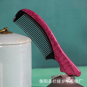 Peine de cuerno de 10-15 cm con dientes finos para el cuidado del cabello de niños y adultos, de la ciudad de Hengyang, condado de Lanlong. - Product Image 1