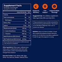 Gummies de soutien antioxydant pour la santé du foie et la récupération post-boisson, anti-gueule de bois DHM 5 en 1, véganes, marque privée