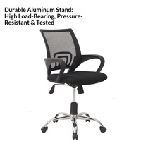 Chaise de bureau ergonomique en maille noire, réglable en hauteur, de haute qualité, pour la formation et l'usage domestique – Vente en gros