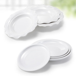 Plato redondo creativo de melamina para hotel, restaurante, plato frío para freír, sopa, vajilla comercial de imitación de porcelana, duradera - Product Image 3