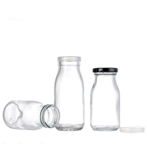 Bouteille en verre à lait transparent vide cj015, bouteille à boire, pot à boissons - Product Image 6