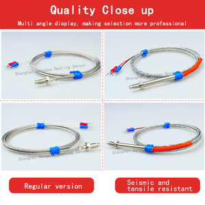 K-type M6M8 Screw <strong>Thermocouple</strong> Fiberglass Sandbag Wire Temperature Sensor Packaging Machinery Anti Bending <strong>Thermocouple</strong> Probe - Product Image 5